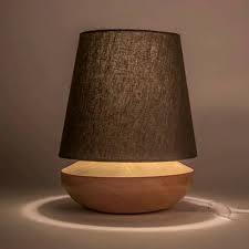 Iggy velador madera pantalla lino